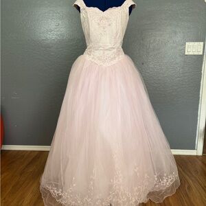 Mary’s Bridal Quinceanera Dress Pink Beaded Tulle